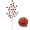 17" Artificial Red Beaded Berry Sprays - Set of 24, 25 Large Christmas Berries - Perfect for Wreaths, Garlands - Festive Holiday Decor - 2024 Christmas Collection, Floral Home by Artificial Flowers